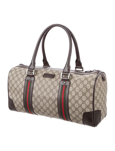 gucci large duffle bag with web|Gucci duffle bag used.